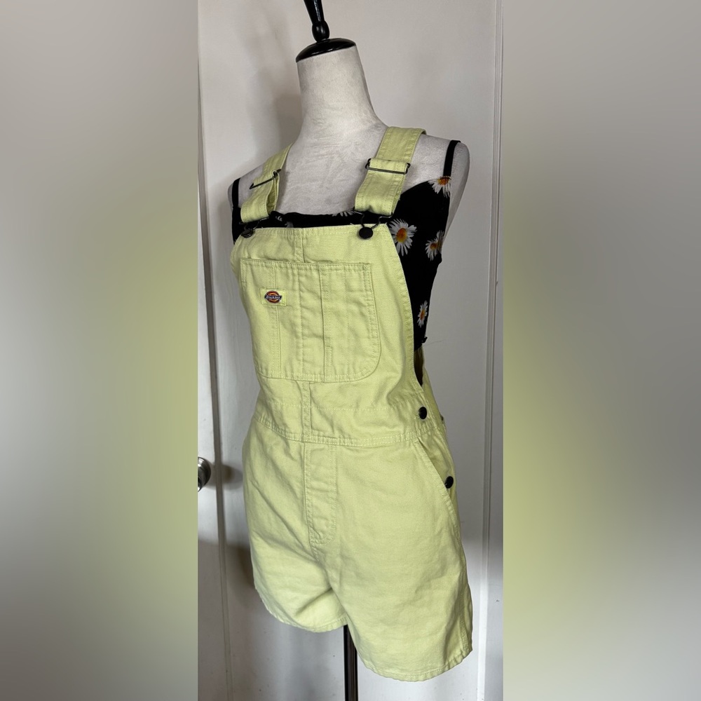 Dickies Utility Denim Dungarees Overalls Romper Skate Light neon green